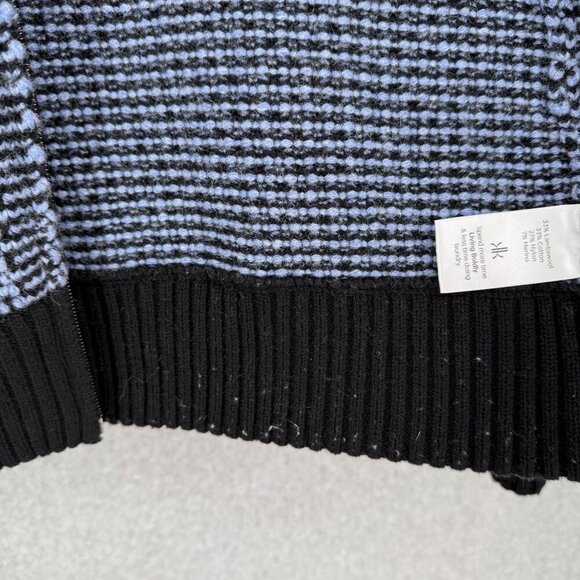 Krimson Klover Womens MVP3 Full Zip Sweater Size XS Blue Black Elbow Patch Wool - Picture 10 of 16